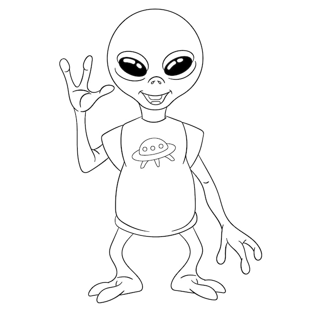 Desenhe páginas para colorir de alienígenas - páginas para colorir  gratuitas para impressão