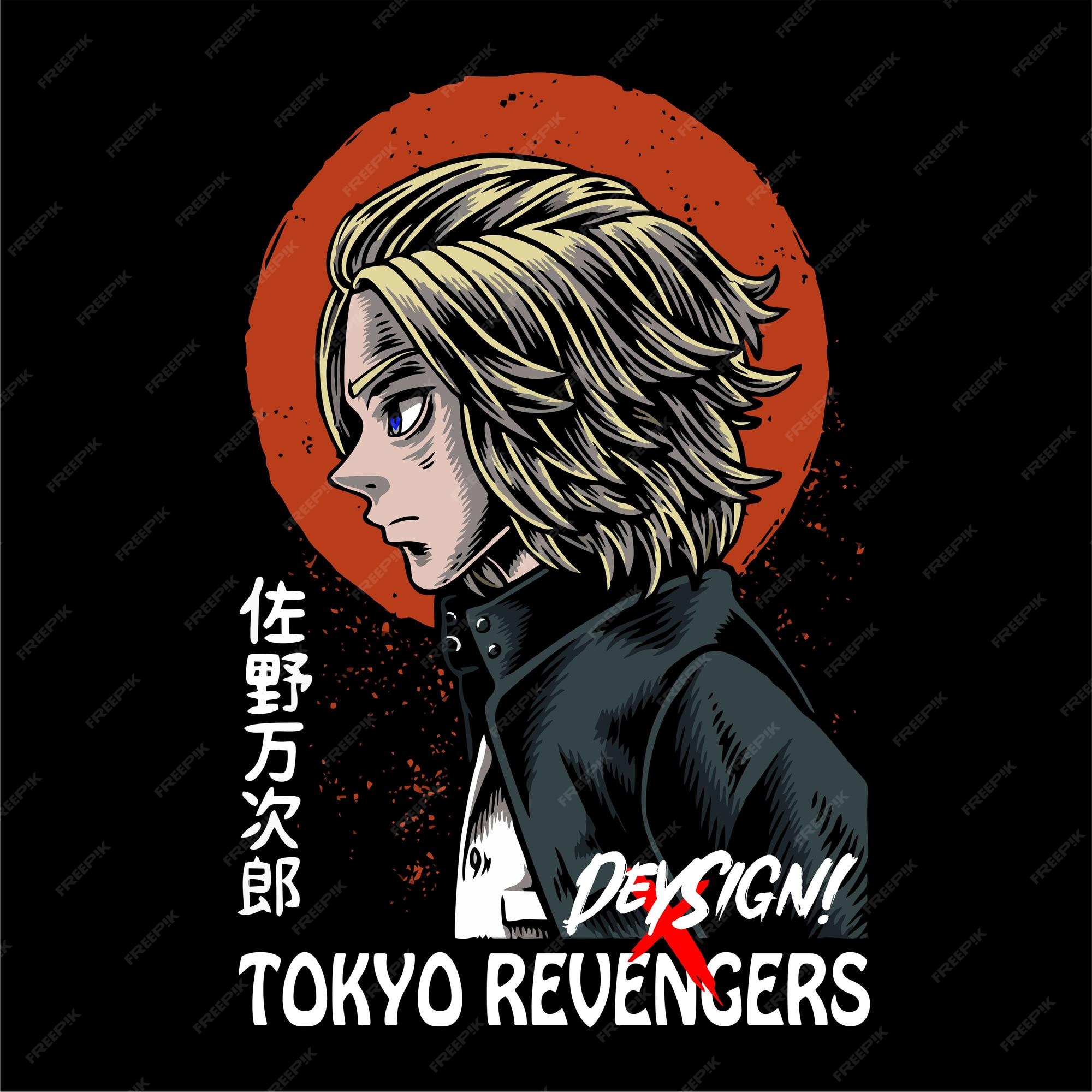 Personagem de anime vetorial da série tokyo avengers chamada