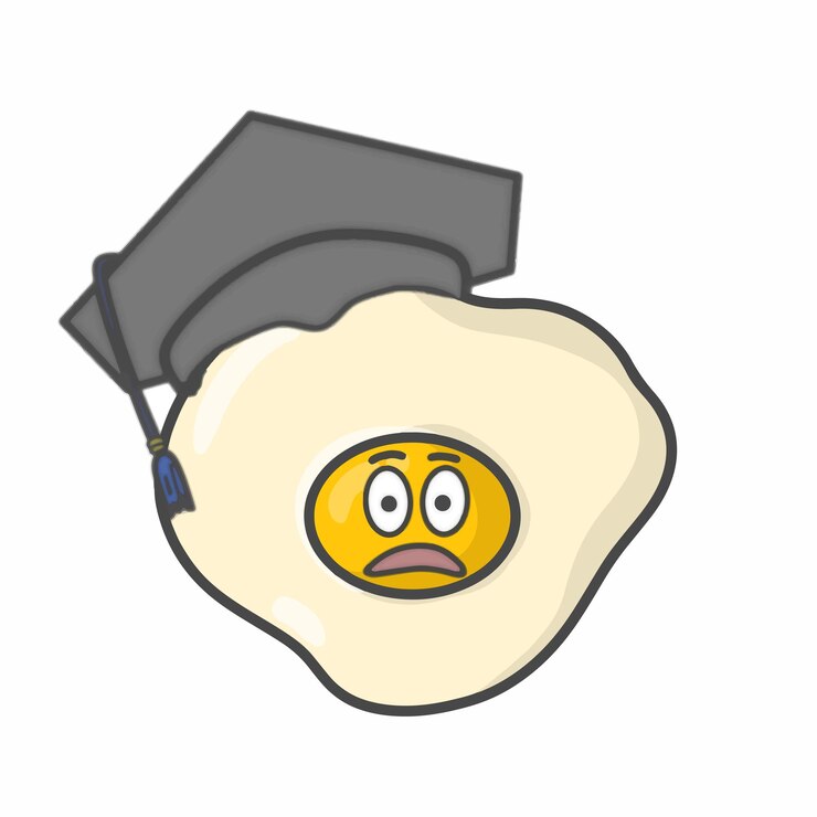 Vetor personagem de atividade de ovo frito fofo ilustração de desenho vetorial plana dos desenhos animados