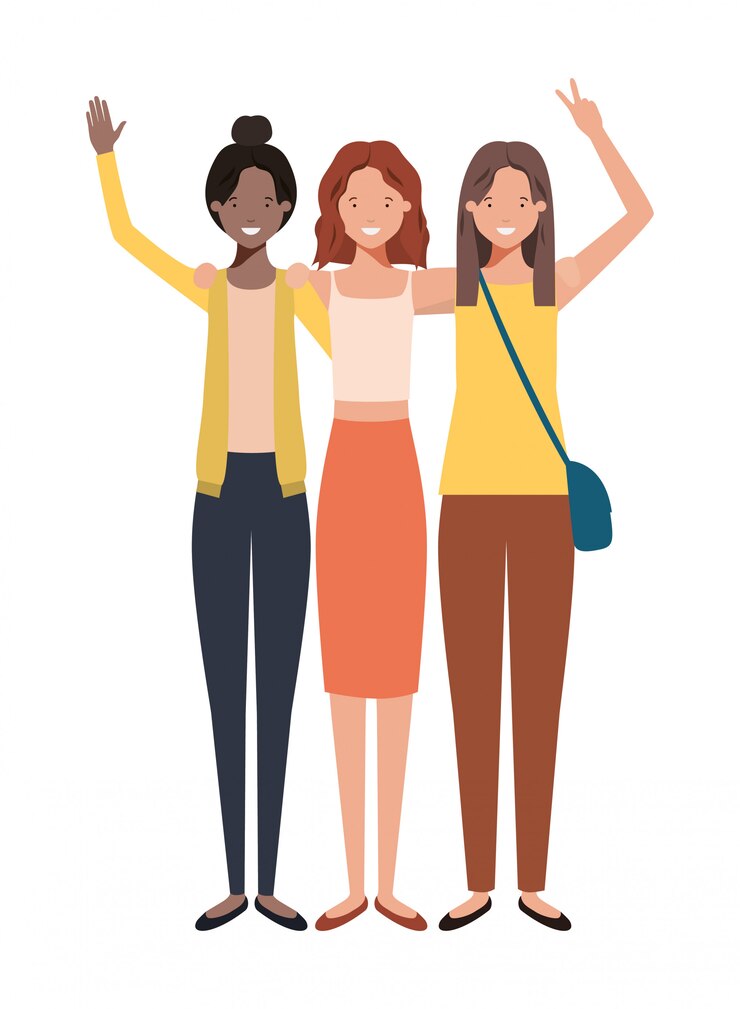 personagem de avatar de mulheres jovens