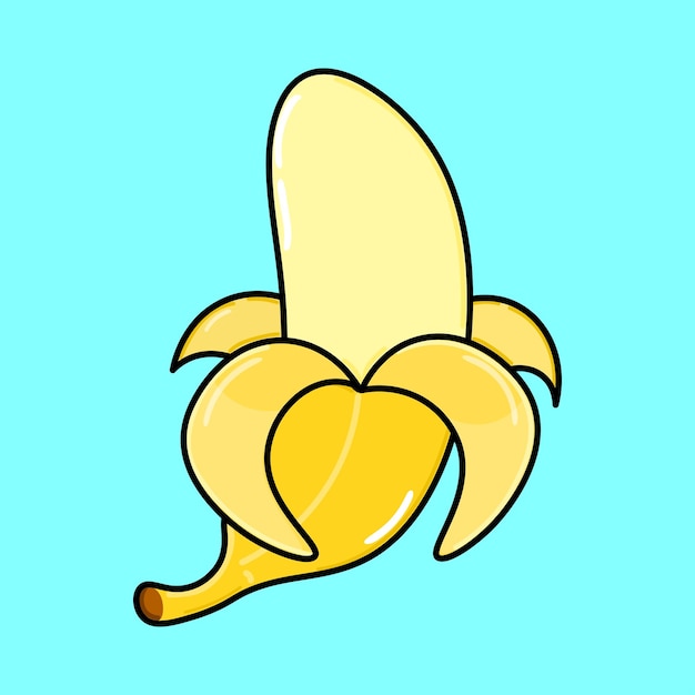 Personagem de banana engraçado bonito