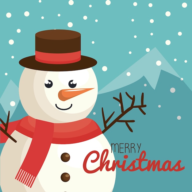 personagem de boneco de neve feliz natal