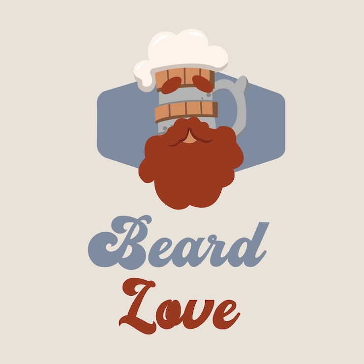 Vetor personagem de cerveja hipster com bigode modelo de dia do pai ilustração vetorial