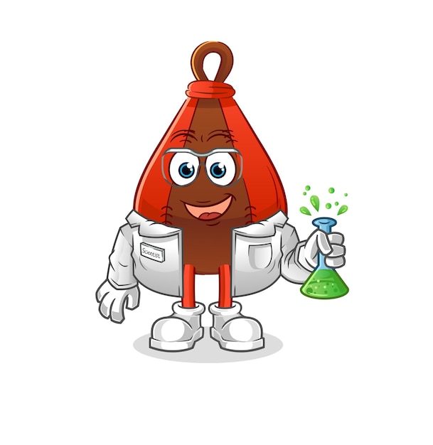 Personagem de cientista do saco de velocidade. vetor mascote dos desenhos animados