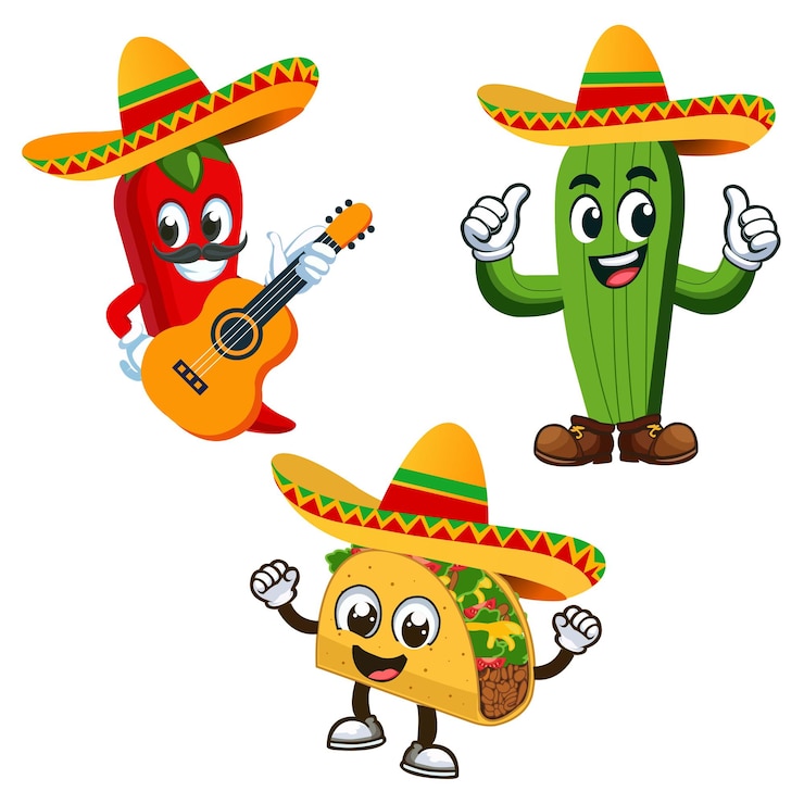 Vetor personagem de cinco de maio