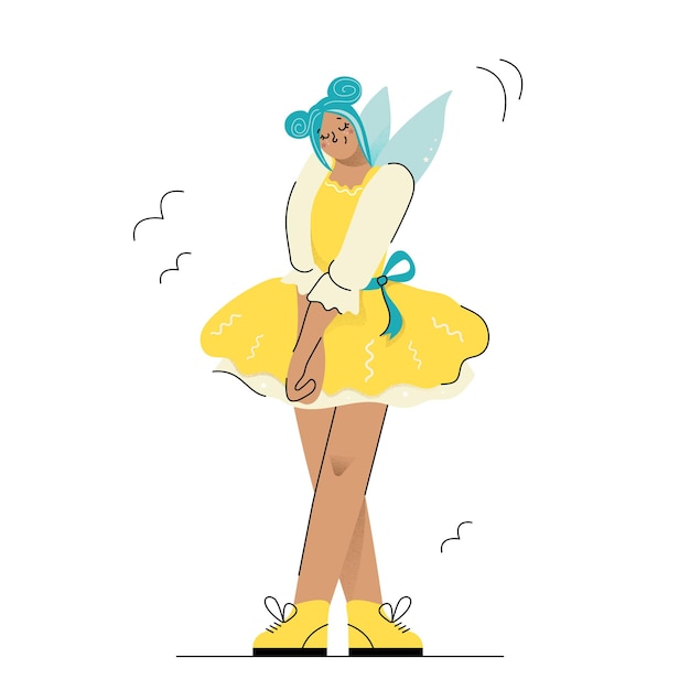 Personagem de conto de fadas engraçado de fada da floresta bonito