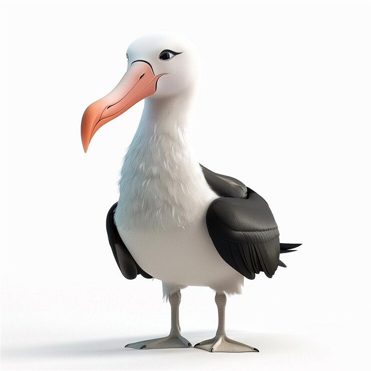 Vetor personagem de desenho animado albatross bird