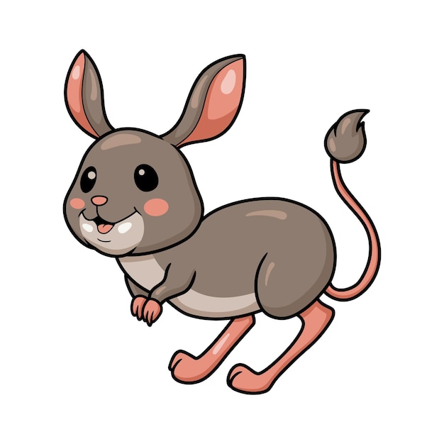 Personagem de desenho animado bonitinho de jerboa