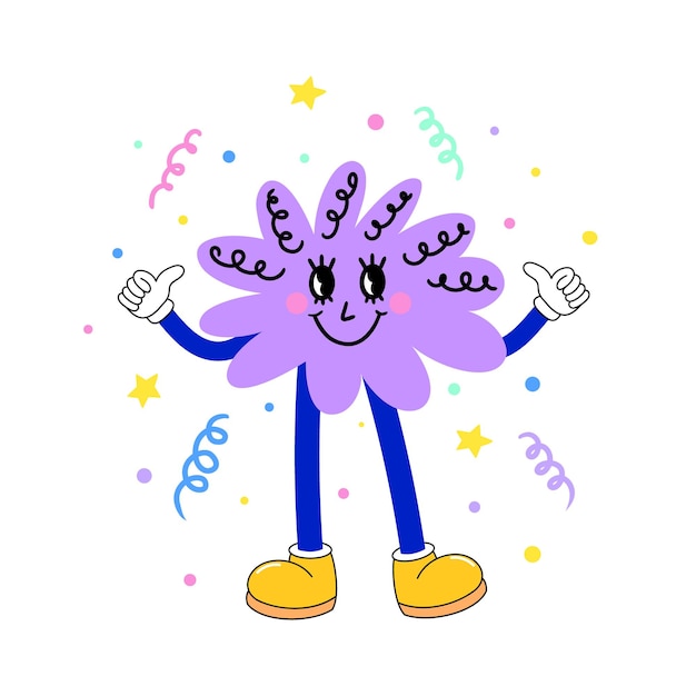 Personagem de desenho animado bonito