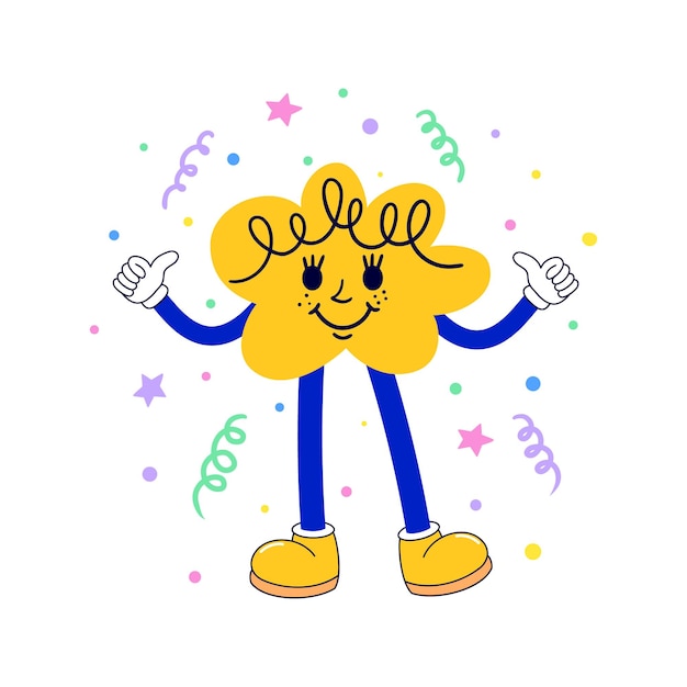Personagem de desenho animado bonito