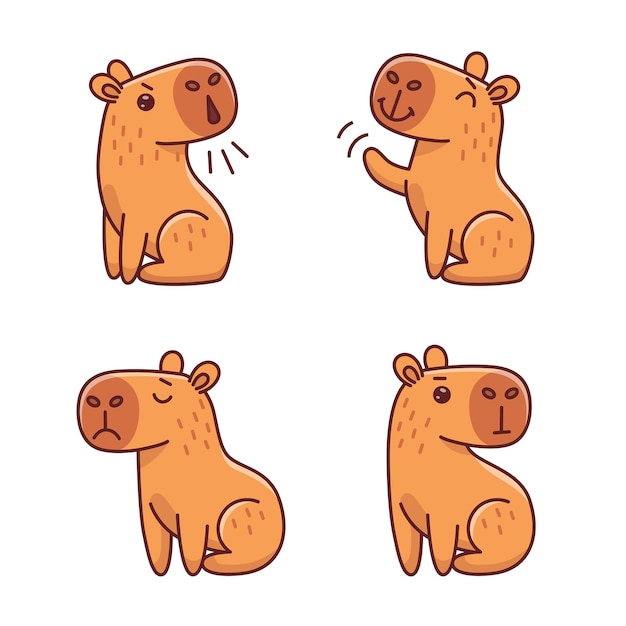 Uma capivara de desenho animado com as palavras aproveite o momento nela