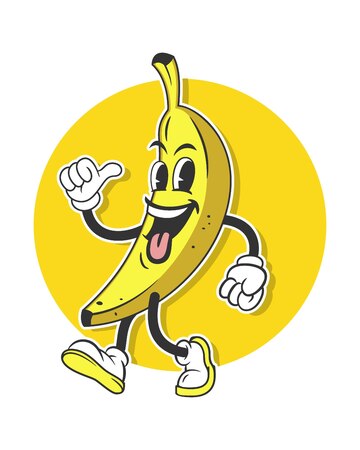 Banana Desenho Animado Feliz Com Polegar Para Cima Ilustração Vetorial  imagem vetorial de PantherMediaSeller© 351830682