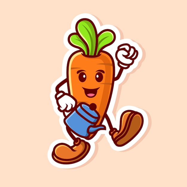 personagem de desenho animado de carroça de regar isolado