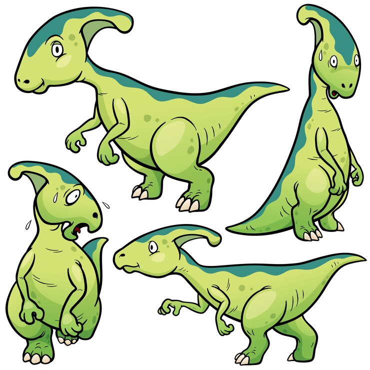 Personagem de desenho animado de dinossauros