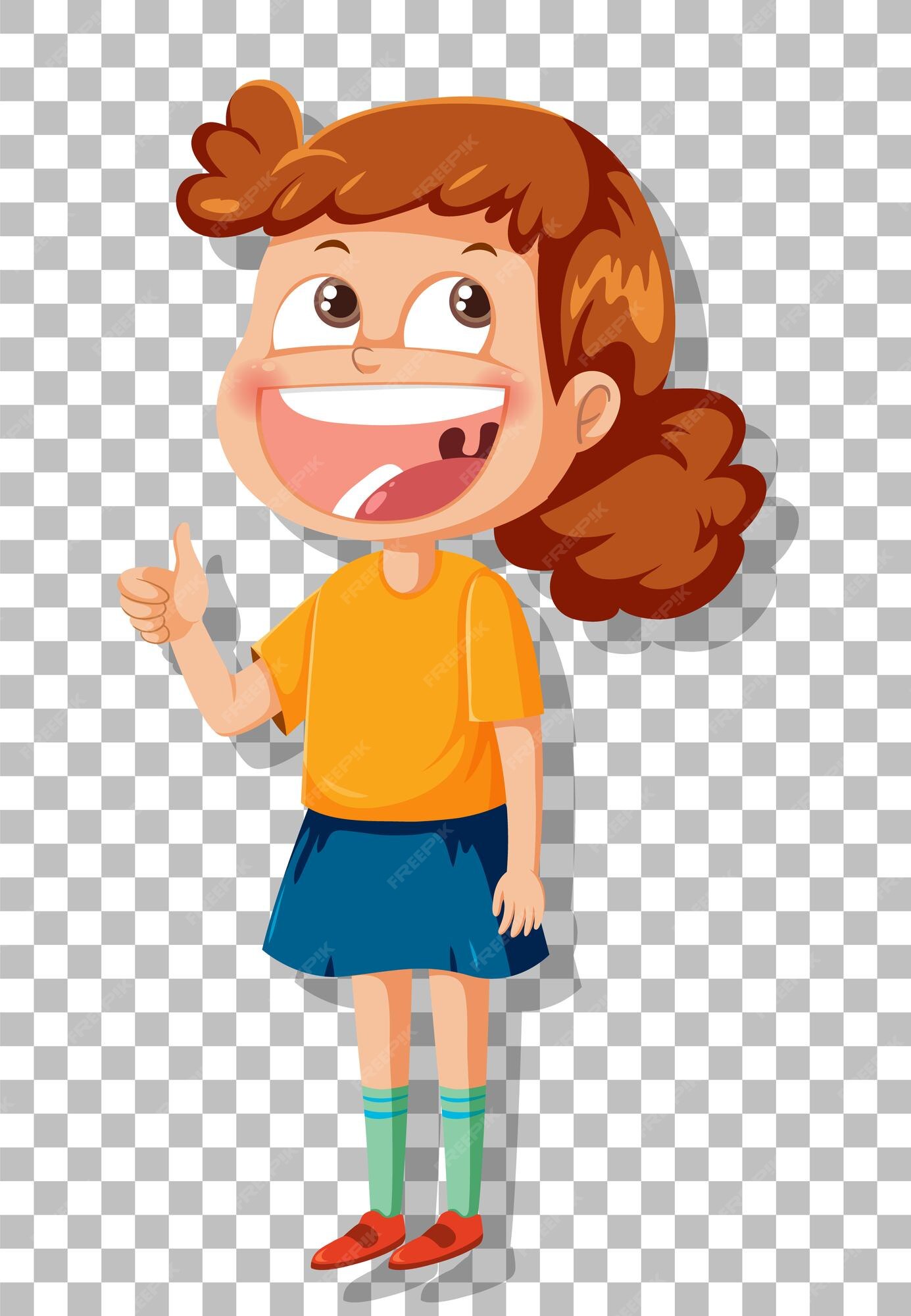 Design PNG E SVG De Personagem De Desenho Animado De Garota