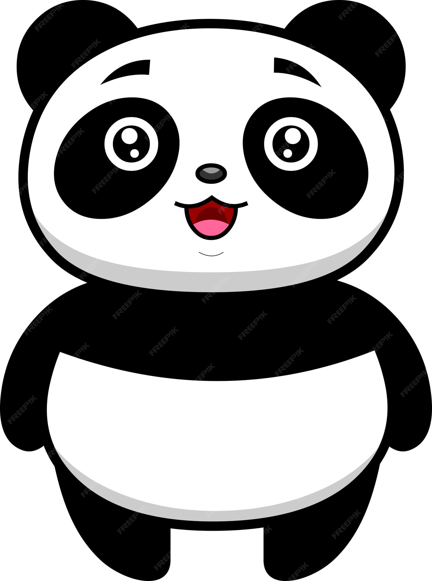 Personagem de desenho animado de urso panda bonito. ilustração