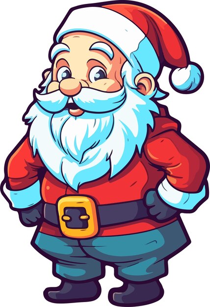 Vetor personagem de desenho animado do papai noel