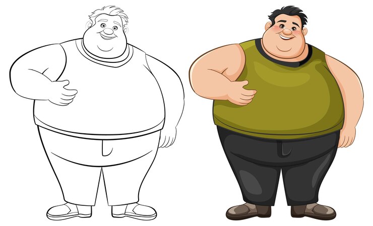 Vetor personagem de desenho animado em regata