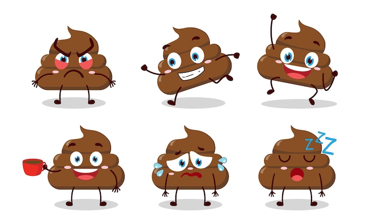Vetor personagem de desenho animado engraçado com várias poses atividade ilustração de design