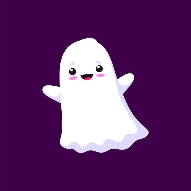 Personagem de desenho animado fantasma de halloween rabisca