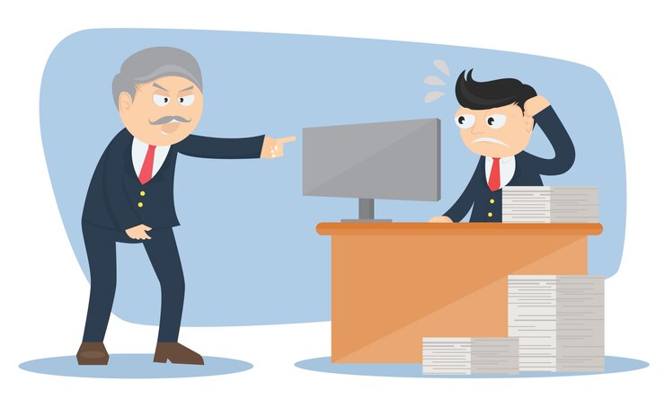 personagem de empresário com projeto de desenho animado boss cartoon