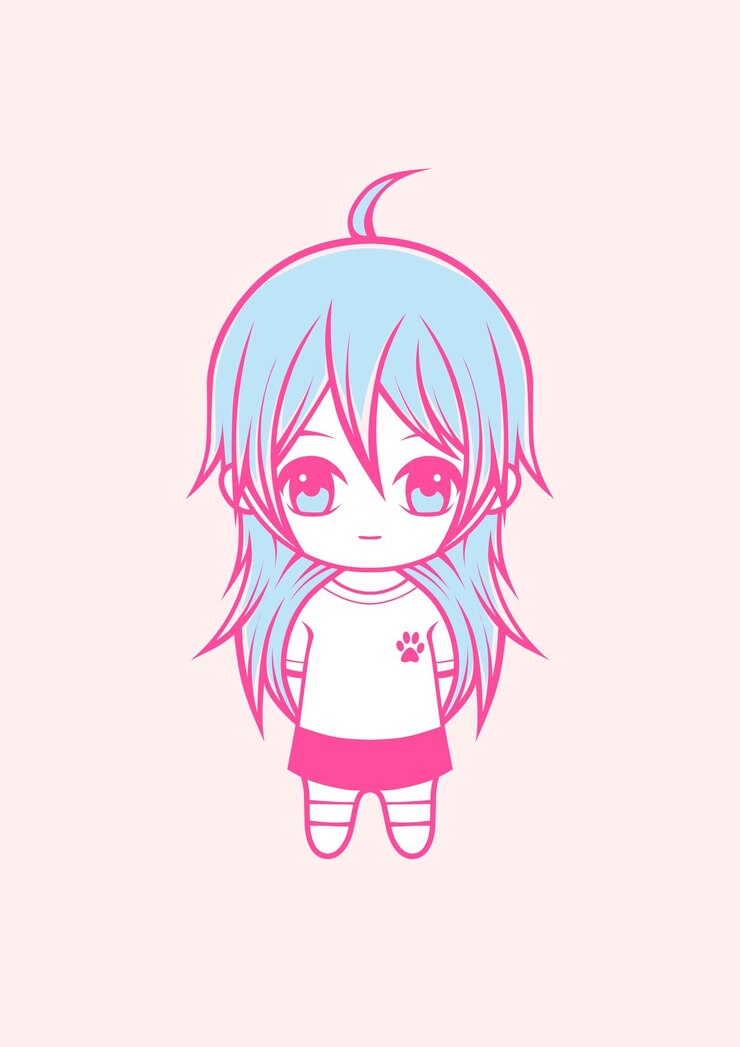 Vetor personagem de linda garota