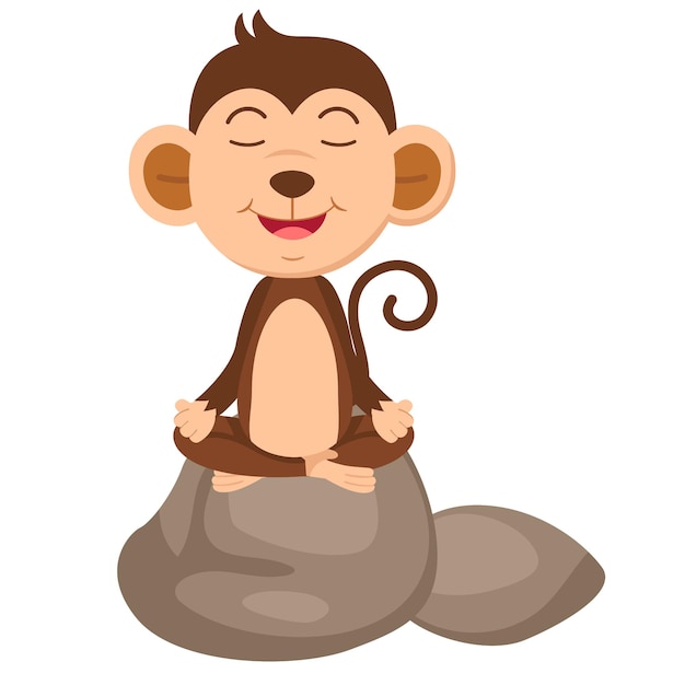 Ilustração De Clipart De Personagem De Desenho Animado De Macaco