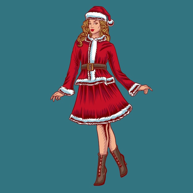 Personagem de mulher de natal