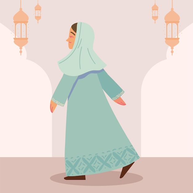 Personagem de mulher muçulmana