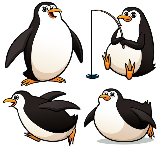 Personagem de pinguim dos desenhos animados