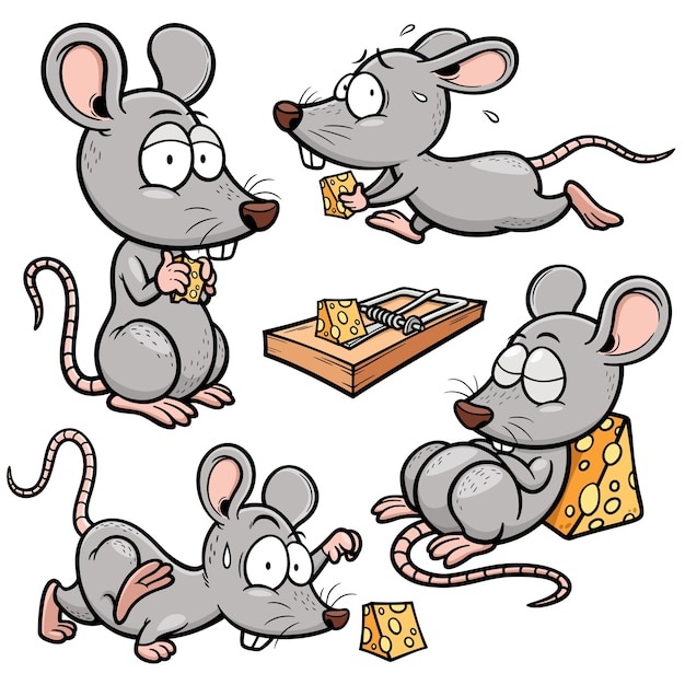 Personagem de rato dos desenhos animados