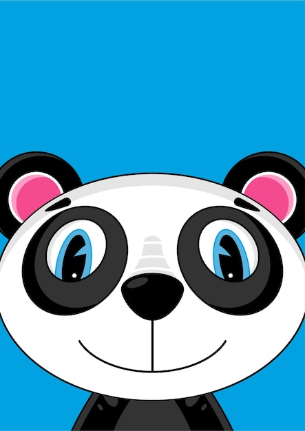 Personagem de urso panda bonito de desenho animado