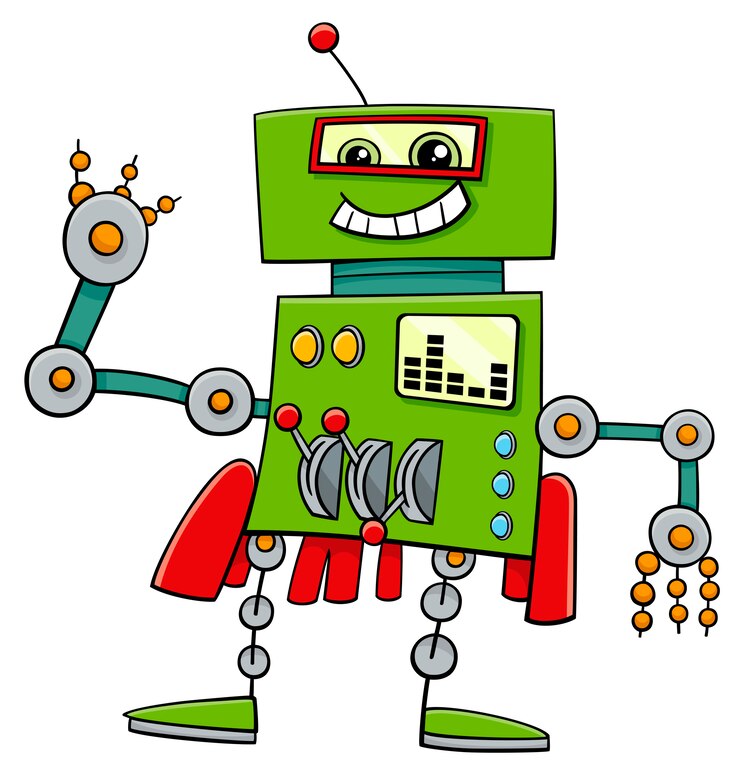 Vetor personagem do robô dos desenhos animados