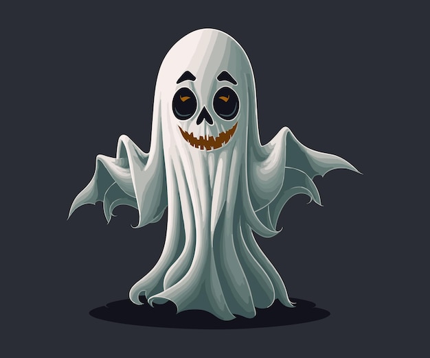Vetor personagem fantasma de halloween 2