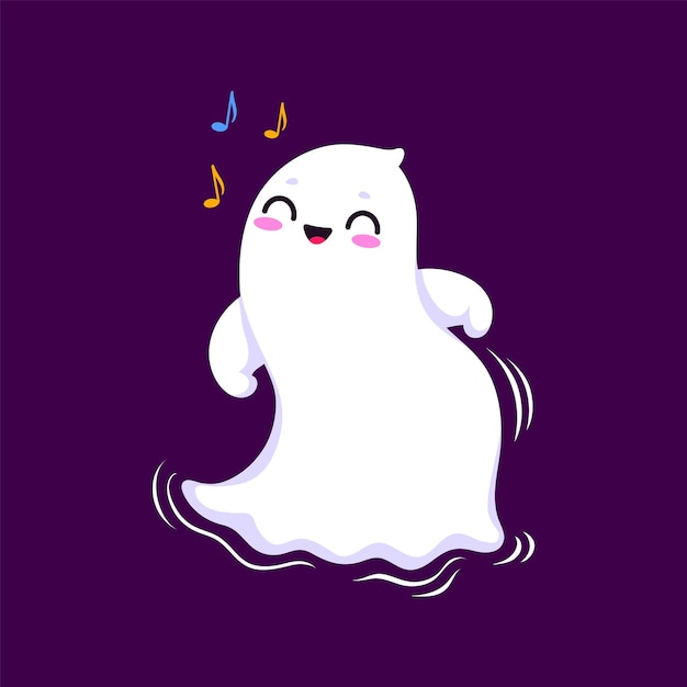 Vetores de Kawaii De Desenho Animado Fantasma Isolado e mais