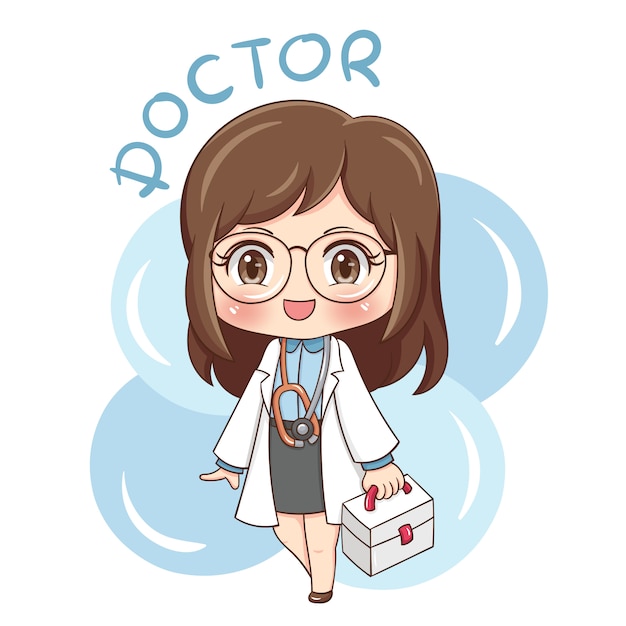 Personagem feminina personagem médico ilustração