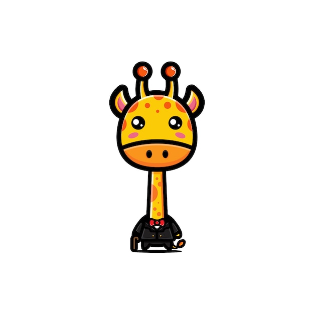 Personagem fofa do sr. girafa