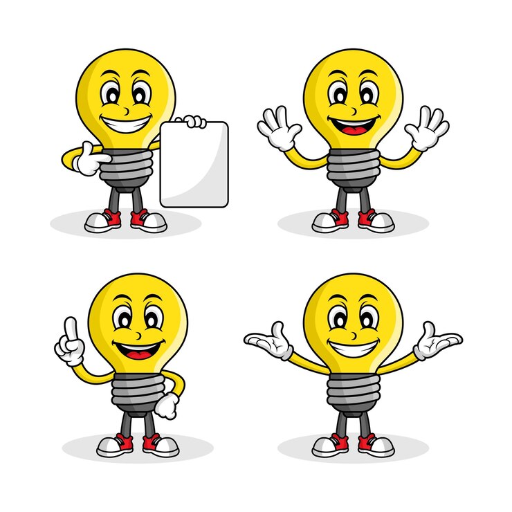 Vetor personagem mascote desenho animado sorriso fofo vetor coleção ilustração engraçado digital e