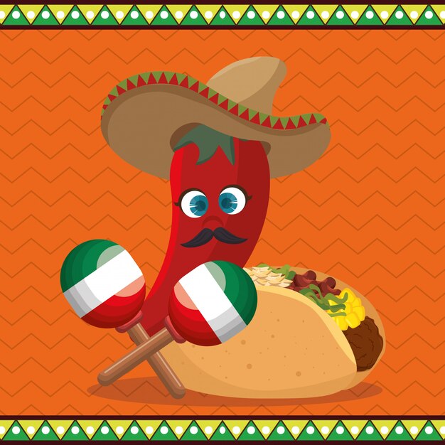 Personagem mexicano pimenta