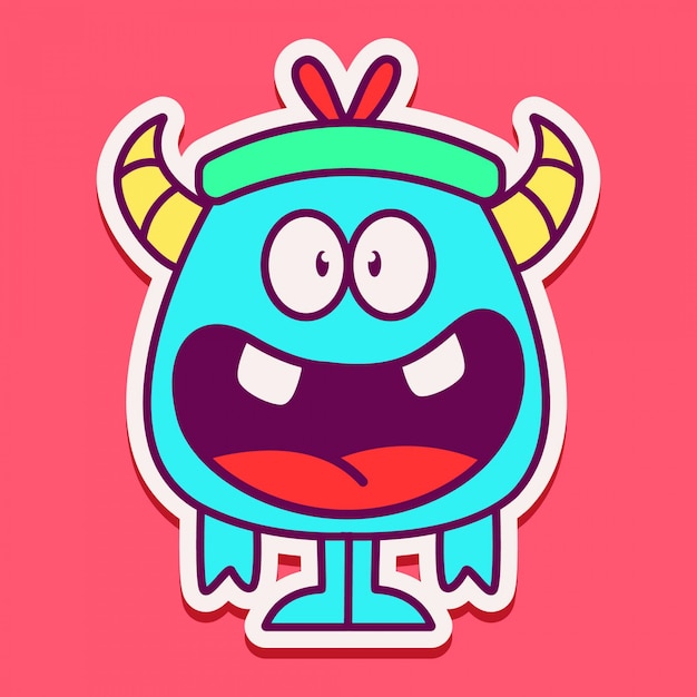 Personagem monstro fofo
