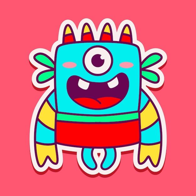 Personagem monstro fofo