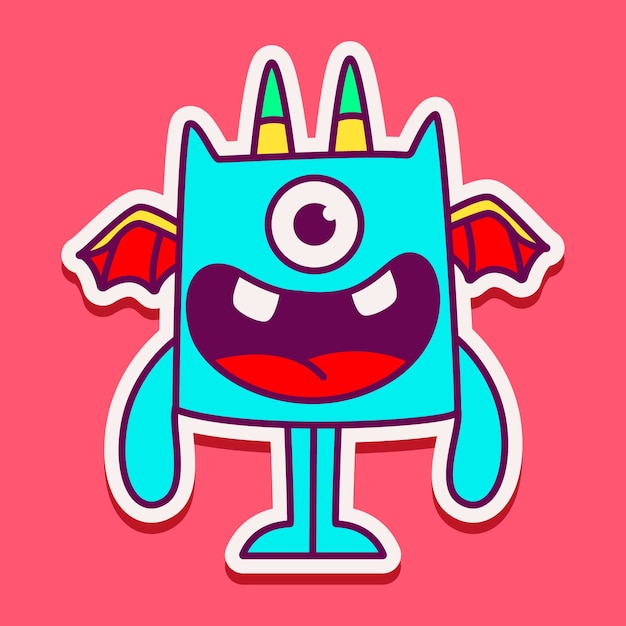 Personagem monstro fofo
