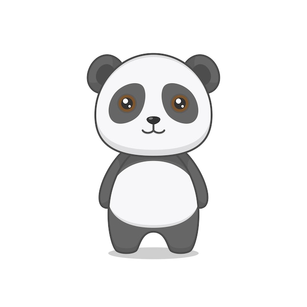 Personagem panda gordo fofo