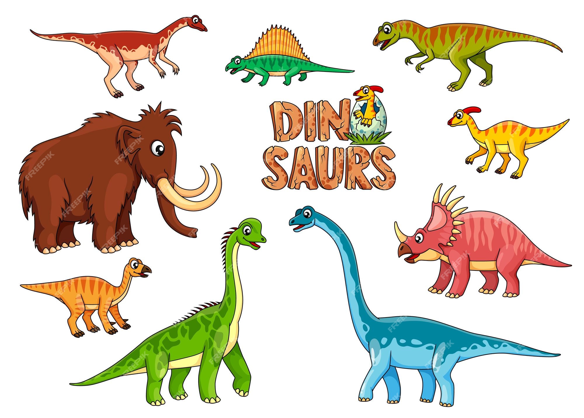 Os Dinossauros Dos Desenhos Animados Vector Do Réptil Pré-histórico Animal  Do Caráter De Dino Do Monstro Da Ilustração O Dragão J Ilustração do Vetor  - Ilustração de desenho, animal: 100903161