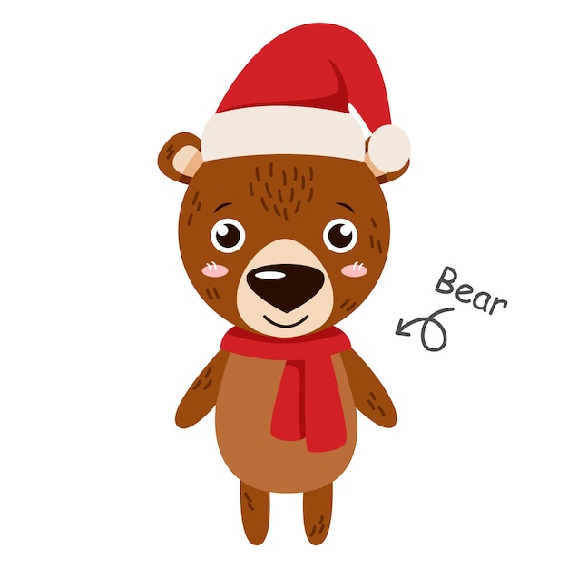 Personagens de desenhos animados de urso com roupas vector