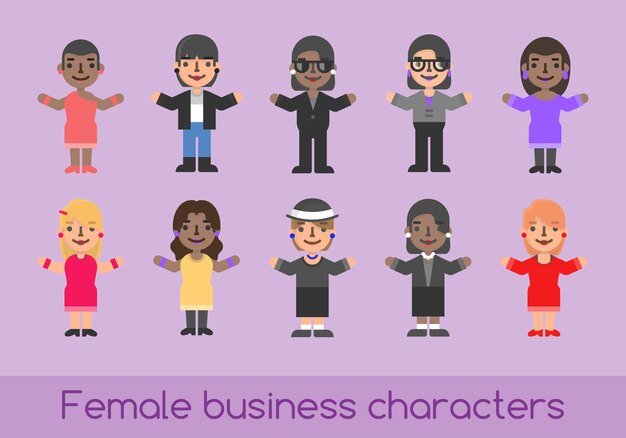 Personagens de negócios femininos