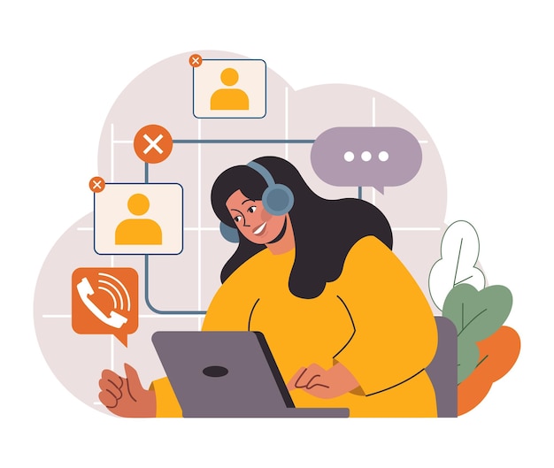 Personagens de trabalho híbrido com um horário flexível trabalhando no escritório e em casa Teletrabalho e terceirizar o trabalho dos funcionários globalmente Nômade digital ou ideia de freelancer Ilustração vetorial plana