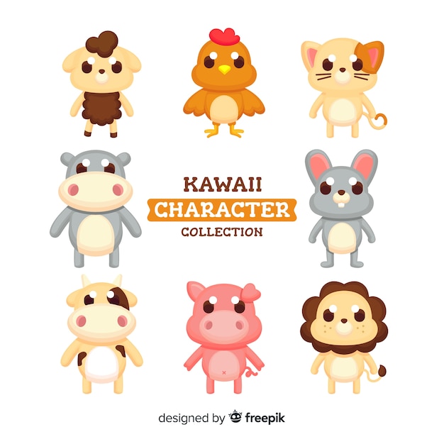 Personagens fofinhos de kawaii