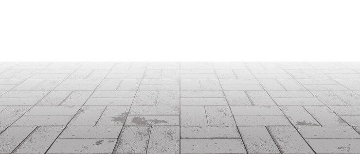 Vetor perspectiva de desaparecimento de fundo de vetor de pavimento de blocos cruzados de concreto com textura