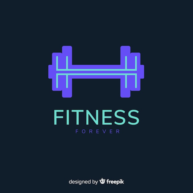 Peso silhueta fitness logotipo design plano